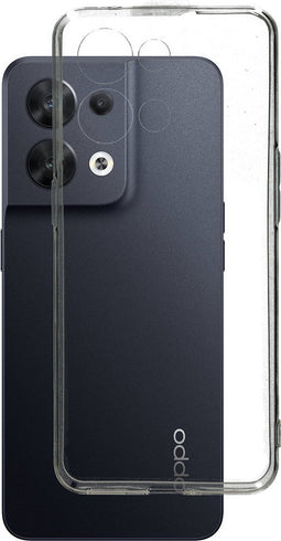 Mobiparts hoesje geschikt voor Oppo Reno8 - Zacht TPU - Schokabsorberend TPU - Grip Coating - Transparant