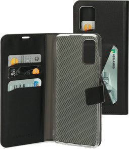 Mobiparts hoesje geschikt voor Samsung Galaxy A03S - Wallet/Boekhoesje - Eco Leer - Magneet Sluiting - Opberg vakken - Zwart