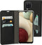 Mobiparts hoesje geschikt voor Samsung Galaxy A12 - Wallet/Boekhoesje - Eco Leer - Magneet Sluiting - Opberg vakken - Zwart