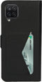 Mobiparts hoesje geschikt voor Samsung Galaxy A12 - Wallet/Boekhoesje - Eco Leer - Magneet Sluiting - Opberg vakken - Zwart