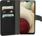 Mobiparts hoesje geschikt voor Samsung Galaxy A12 - Wallet/Boekhoesje - Eco Leer - Magneet Sluiting - Opberg vakken - Zwart