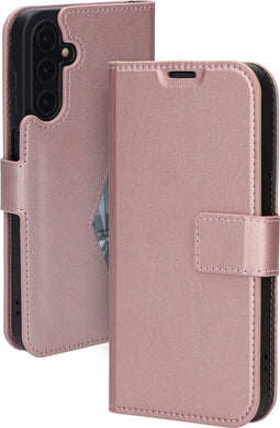 Mobiparts hoesje geschikt voor Samsung Galaxy A15 - Wallet/Boekhoesje - Eco Leer - Magneet Sluiting - Opberg vakken - Roze