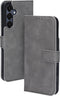 Mobiparts hoesje geschikt voor Samsung Galaxy A16 - Wallet/Boekhoesje - Eco Leer - Magneet Sluiting - Opberg vakken - Grijs