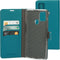 Mobiparts hoesje geschikt voor Samsung Galaxy A21s - Saffiano Wallet/Portemonnee hoesje - Magneet Sluiting - 3 Opbergvakken - Turquoise
