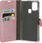 Mobiparts hoesje geschikt voor Samsung Galaxy A21s - Saffiano Wallet/Portemonnee hoesje - Magneet Sluiting - 3 Opbergvakken - Roze