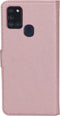 Mobiparts hoesje geschikt voor Samsung Galaxy A21s - Saffiano Wallet/Portemonnee hoesje - Magneet Sluiting - 3 Opbergvakken - Roze