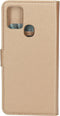Mobiparts hoesje geschikt voor Samsung Galaxy A21s - Saffiano Wallet/Portemonnee hoesje - Magneet Sluiting - 3 Opbergvakken - Koper