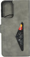 Mobiparts hoesje geschikt voor Samsung Galaxy A23 - Wallet/Boekhoesje - Eco Leer - Magneet Sluiting - Opberg vakken - Grijs