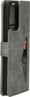 Mobiparts hoesje geschikt voor Samsung Galaxy A23 - Wallet/Boekhoesje - Eco Leer - Magneet Sluiting - Opberg vakken - Grijs