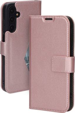 Mobiparts hoesje geschikt voor Samsung Galaxy A25 - Wallet/Boekhoesje - Eco Leer - Magneet Sluiting - Opberg vakken - Roze