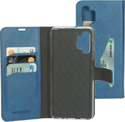 Mobiparts hoesje geschikt voor Samsung Galaxy A32 5G - Wallet/Boekhoesje - Eco Leer - Magneet Sluiting - Opberg vakken - Blauw