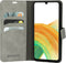 Mobiparts hoesje geschikt voor Samsung Galaxy A33 5G - Wallet/Boekhoesje - Eco Leer - Magneet Sluiting - Opberg vakken - Grijs