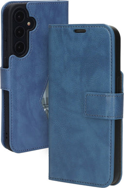 Mobiparts hoesje geschikt voor Samsung Galaxy A35 5G - Wallet/Boekhoesje - Eco Leer - Magneet Sluiting - Opberg vakken - Blauw