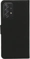 Mobiparts hoesje geschikt voor Samsung Galaxy A52/A52 5G/A52s 5G - Saffiano Wallet/Portemonnee hoesje - Magneet Sluiting - 3 Opbergvakken - Zwart
