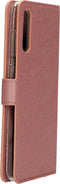 Mobiparts hoesje geschikt voor Samsung Galaxy A70 - Saffiano Wallet/Portemonnee hoesje - Magneet Sluiting - 3 Opbergvakken - Roze