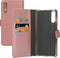 Mobiparts hoesje geschikt voor Samsung Galaxy A70 - Saffiano Wallet/Portemonnee hoesje - Magneet Sluiting - 3 Opbergvakken - Roze