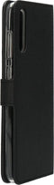 Mobiparts hoesje geschikt voor Samsung Galaxy A70 - Saffiano Wallet/Portemonnee hoesje - Magneet Sluiting - 3 Opbergvakken - Zwart