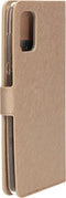 Mobiparts hoesje geschikt voor Samsung Galaxy A71 - Saffiano Wallet/Portemonnee hoesje - Magneet Sluiting - 3 Opbergvakken - Koper