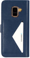Mobiparts hoesje geschikt voor Samsung Galaxy A8 (2018) - Wallet/Boekhoesje - Eco Leer - Magneet Sluiting - Opberg vakken - Blauw