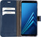 Mobiparts hoesje geschikt voor Samsung Galaxy A8 (2018) - Wallet/Boekhoesje - Eco Leer - Magneet Sluiting - Opberg vakken - Blauw