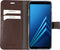Mobiparts hoesje geschikt voor Samsung Galaxy A8 (2018) - Wallet/Boekhoesje - Eco Leer - Magneet Sluiting - Opberg vakken - Bruin