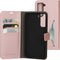 Mobiparts hoesje geschikt voor Samsung Galaxy S21 FE - Wallet/Boekhoesje - Eco Leer - Magneet Sluiting - Opberg vakken - Roze