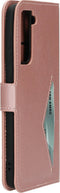 Mobiparts hoesje geschikt voor Samsung Galaxy S21 FE - Wallet/Boekhoesje - Eco Leer - Magneet Sluiting - Opberg vakken - Roze