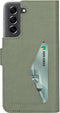 Mobiparts hoesje geschikt voor Samsung Galaxy S21 FE - Wallet/Boekhoesje - Eco Leer - Magneet Sluiting - Opberg vakken - Blauw