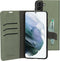 Mobiparts hoesje geschikt voor Samsung Galaxy S21 Plus - Wallet/Boekhoesje - Eco Leer - Magneet Sluiting - Opberg vakken - Groen