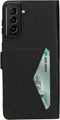 Mobiparts hoesje geschikt voor Samsung Galaxy S21 Plus - Wallet/Boekhoesje - Eco Leer - Magneet Sluiting - Opberg vakken - Zwart