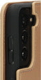Mobiparts hoesje geschikt voor Samsung Galaxy S21 - Saffiano Wallet/Portemonnee hoesje - Magneet Sluiting - 3 Opbergvakken - Koper