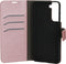 Mobiparts hoesje geschikt voor Samsung Galaxy S21 - Saffiano Wallet/Portemonnee hoesje - Magneet Sluiting - 3 Opbergvakken - Roze