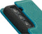 Mobiparts hoesje geschikt voor Samsung Galaxy S21 - Saffiano Wallet/Portemonnee hoesje - Magneet Sluiting - 3 Opbergvakken - Blauw Turquoise
