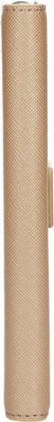Mobiparts hoesje geschikt voor Samsung Galaxy S21 - Saffiano Wallet/Portemonnee hoesje - Magneet Sluiting - 3 Opbergvakken - Koper