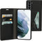 Mobiparts hoesje geschikt voor Samsung Galaxy S21 - Wallet/Boekhoesje - Eco Leer - Magneet Sluiting - Opberg vakken - Zwart