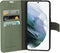 Mobiparts hoesje geschikt voor Samsung Galaxy S21 - Wallet/Boekhoesje - Eco Leer - Magneet Sluiting - Opberg vakken - Groen
