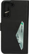 Mobiparts hoesje geschikt voor Samsung Galaxy S22 Plus - Wallet/Boekhoesje - Eco Leer - Magneet Sluiting - Opberg vakken - Zwart