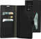 Mobiparts hoesje geschikt voor Samsung Galaxy S22 Ultra - Wallet/Boekhoesje - Eco Leer - Magneet Sluiting - Opberg vakken - Zwart
