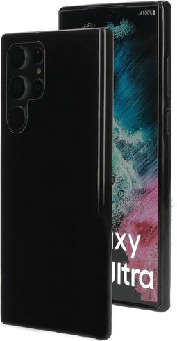 Mobiparts hoesje geschikt voor Samsung Galaxy S22 Ultra - Zacht TPU - Schokabsorberend TPU - Grip Coating - Zwart