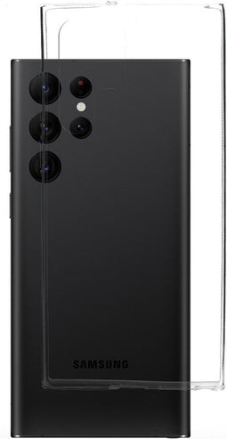 Mobiparts hoesje geschikt voor Samsung Galaxy S22 Ultra - Zacht TPU - Schokabsorberend TPU - Grip Coating - Transparant