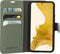 Mobiparts hoesje geschikt voor Samsung Galaxy S22 - Wallet/Boekhoesje - Eco Leer - Magneet Sluiting - Opberg vakken - Groen