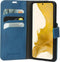 Mobiparts hoesje geschikt voor Samsung Galaxy S22 - Wallet/Boekhoesje - Eco Leer - Magneet Sluiting - Opberg vakken - Blauw
