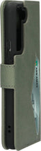 Mobiparts hoesje geschikt voor Samsung Galaxy S22 - Wallet/Boekhoesje - Eco Leer - Magneet Sluiting - Opberg vakken - Groen