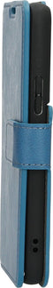 Mobiparts hoesje geschikt voor Samsung Galaxy S22 - Wallet/Boekhoesje - Eco Leer - Magneet Sluiting - Opberg vakken - Blauw