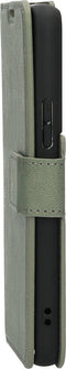 Mobiparts hoesje geschikt voor Samsung Galaxy S22 - Wallet/Boekhoesje - Eco Leer - Magneet Sluiting - Opberg vakken - Groen