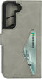 Mobiparts hoesje geschikt voor Samsung Galaxy S22 - Wallet/Boekhoesje - Eco Leer - Magneet Sluiting - Opberg vakken - Grijs