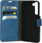 Mobiparts hoesje geschikt voor Samsung Galaxy S22 - Wallet/Boekhoesje - Eco Leer - Magneet Sluiting - Opberg vakken - Blauw