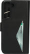 Mobiparts hoesje geschikt voor Samsung Galaxy S22 - Wallet/Boekhoesje - Eco Leer - Magneet Sluiting - Opberg vakken - Zwart