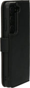 Mobiparts hoesje geschikt voor Samsung Galaxy S23 - Wallet 2-in-1 Boekhoesje - MagSafe - Echt Leder - Uitneembare Case - Sterke Magneet Sluiting - Contactloos betalen - Zwart