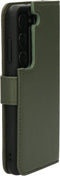 Mobiparts hoesje geschikt voor Samsung Galaxy S23 - Wallet 2-in-1 Boekhoesje - MagSafe - Echt Leder - Uitneembare Case - Sterke Magneet Sluiting - Contactloos betalen - Groen
